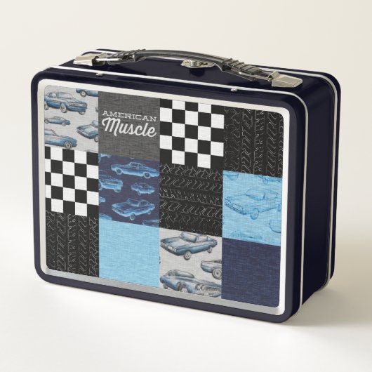 Muskelwagen Metall Brotdose (Rückseite)