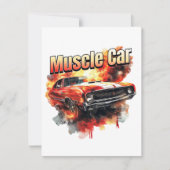 Muskelwagen Mitteilungskarte (Vorderseite)