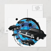 Muskelwagen Postkarte (Vorne/Hinten)