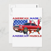 Muskelwagen Postkarte (Vorne/Hinten)