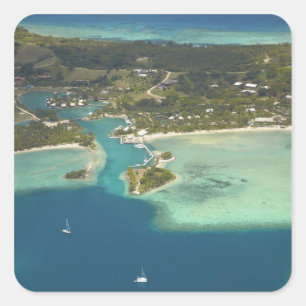 Musket Cove Island Resort, Malolo Lailai Island Quadratischer Aufkleber