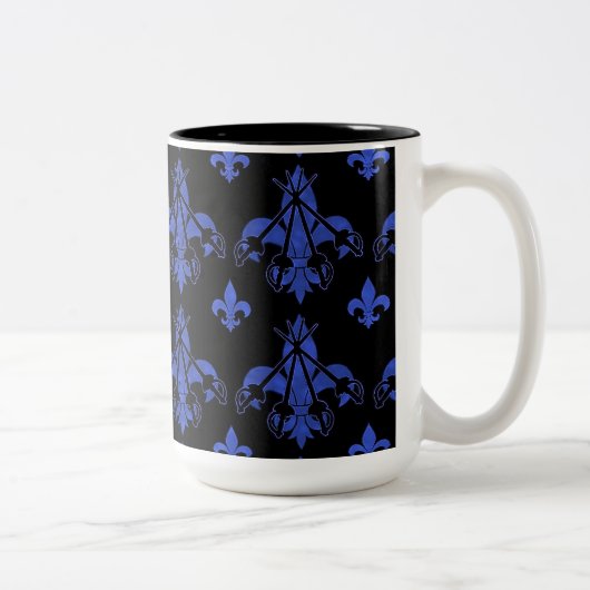 Musketeer Schwerter Blue Coffee Tasse (Rechts)