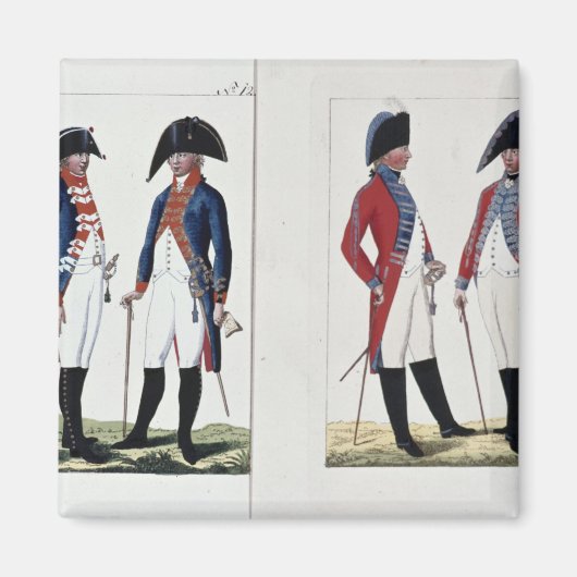 Musketiere und Beamte, 1800 Magnet (Vorne)