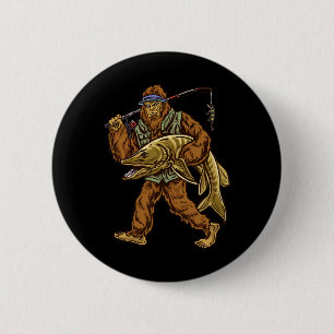 Muskie-Angeln Bigfoot Musky-Jagd Angler Button