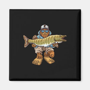 Muskie-Angeln Bigfoot Musky-Jagd Angler  Magnet