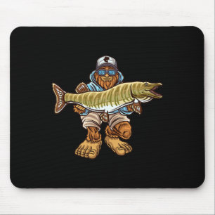 Muskie-Angeln Bigfoot Musky-Jagd Angler Mousepad