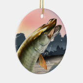 Muskie Christmas Keramik Ornament (Rechts)
