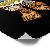 Muskie Fischen Bigfoot Musky Jagd Fischer Poster (Ecke)