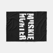 Muskie Hunter Fischen Fleecedecke (Vorderseite (Horizontal))