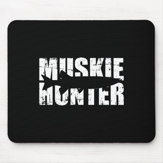 Muskie Hunter Fischen Mousepad (Vorne)
