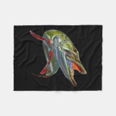 Muskie Hunter Musky Fisherman Lure Fly Fishing Nov Fleecedecke (Vorderseite (Horizontal))