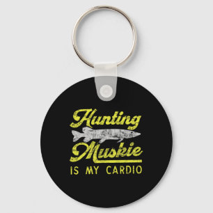 Muskie jagen ist mein Cardio Lustiger Musky River Schlüsselanhänger