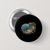 Muskie-Jäger Musky-Angler Fly-Fishing-Köder Nov Button (Vorne & Hinten)