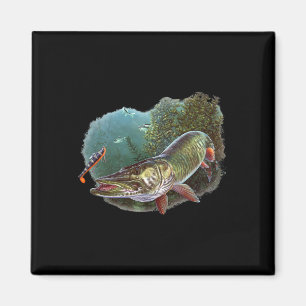 Muskie-Jäger Musky-Angler Fly-Fishing-Köder Nov Magnet