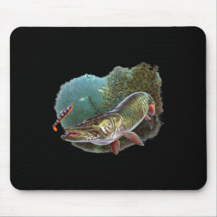 Muskie-Jäger Musky-Angler Fly-Fishing-Lockmittel N Mousepad