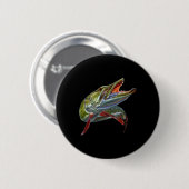 Muskie Jäger Musky Angler Köder Fly Fishing Nov Button (Vorne & Hinten)