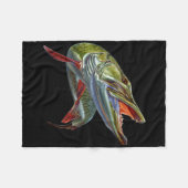 Muskie-Jäger Musky-Angler Köder Fly-Fishing Nov Fleecedecke (Vorderseite (Horizontal))