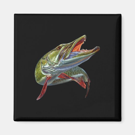 Muskie Jäger Musky Angler Köder Fly Fishing Nov Magnet (Vorne)