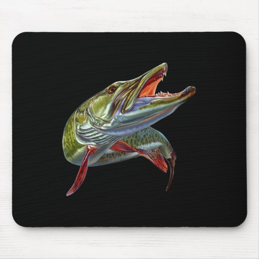Muskie Jäger Musky Angler Köder Fly Fishing Nov Mousepad (Vorne)