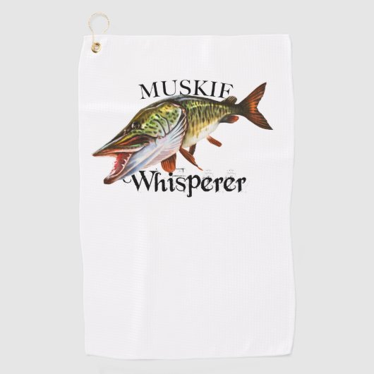 Muskie Whisperer Fisch Handtuch (Vorderseite)