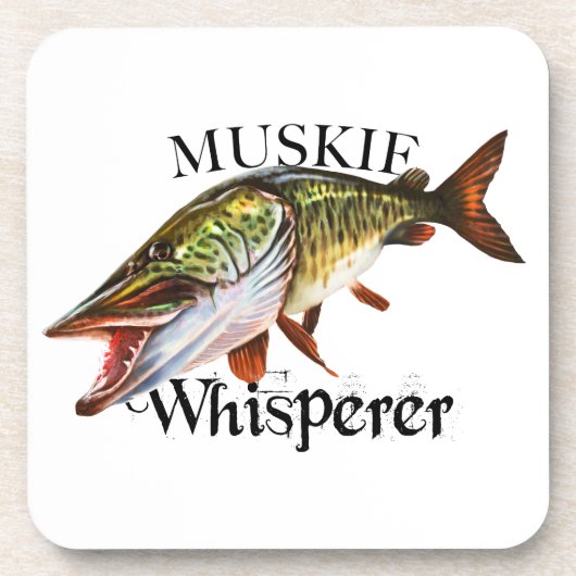 Muskie Whisperer Getränkeuntersetzer (Vorderseite)