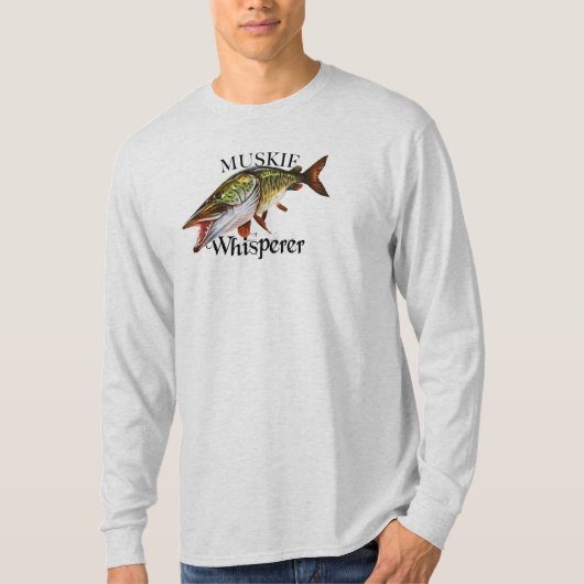 Muskie Whisperer Long Sleeve T-Shirt (Vorderseite)