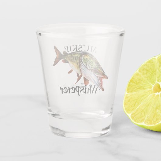 Muskie Whisperer Schnapsglas (Rückseite)