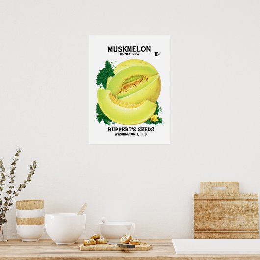 Muskmelon-Saatpacketikett Poster (Küche)