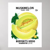 Muskmelon-Saatpacketikett Poster (Vorne)