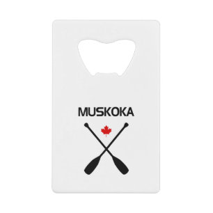 Muskoka Canada Crossed Paddle Oars Maple Leaf Geldbeutel Flaschenöffner