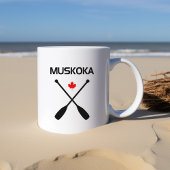 Muskoka Canada Crossed Paddle Oars Maple Leaf Kaffeetasse