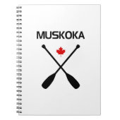 Muskoka Canada Crossed Paddle Oars Maple Leaf Notizblock (Vorderseite)
