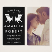 Muskoka Chair Stag and Dode Ticket, Black (Vorne & Hinten)