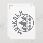 Muskoka Design - Aufkleber auf dem Platz Postkarte (Vorne/Hinten)