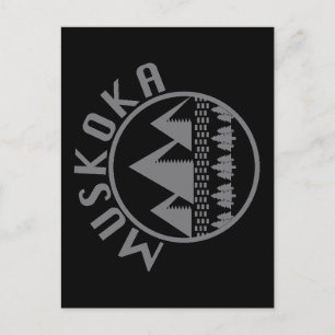 Muskoka Design - Aufkleber auf dem Platz Postkarte