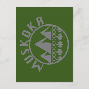 Muskoka Design - Aufkleber auf dem Platz Postkarte