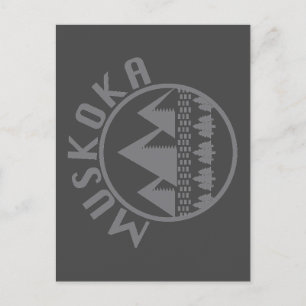 Muskoka Design - Aufkleber auf dem Platz Postkarte