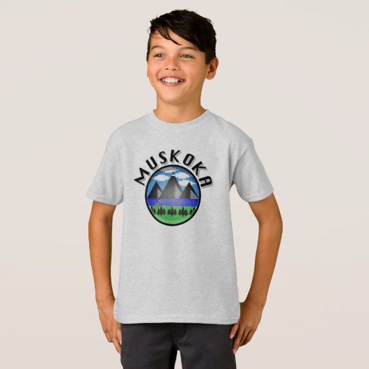Muskoka Design (Version 2) - Kids' Basic T - Shirt (Vorne ganz)