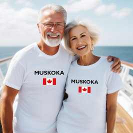 Muskoka Kanada kanadische Flagge Licht Farbe T-Shirt