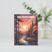 Muskoka Ontario Kanada Postkarte (Stehend Vorderseite)