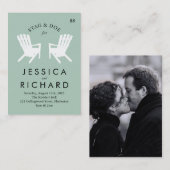 Muskoka Stuhl-Hirsch und Damhirschkuh etikettieren Visitenkarte (Vorne/Hinten)