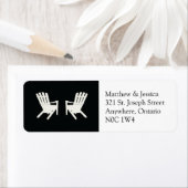 Muskoka-Stuhl Hochzeit Rücksendeadresse // Black (Insitu)