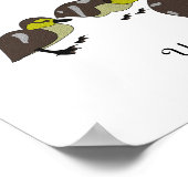 Muskovy Duck and Adorable Duckling Poster (Ecke)