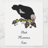 Muskovy Duck and Adorable Duckling Weinetikett (Einzelnes Label)