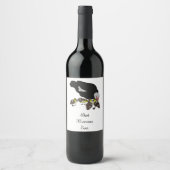 Muskovy Duck and Adorable Duckling Weinetikett (Vorderseite)