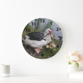 Muskovy Duck and Ducklings Clock Große Wanduhr (Zuhause)