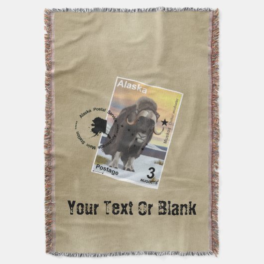 Muskox Briefmarke Souvenir Decke (Vorderseite Vertikal)