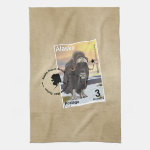 Muskox Briefmarke Souvenir Handtuch