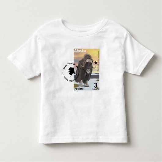 Muskox Briefmarke Souvenir Kleinkind T-shirt (Vorderseite)