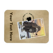 Muskox Briefmarke Souvenir Magnet (Horizontal)